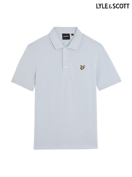 Lyle & Scott Blue Plain Polo Shirt (AY4158) | £55