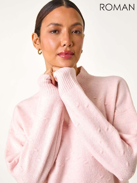 Roman Pink Bobble Stitch Knit Jumper (AY4191) | £40