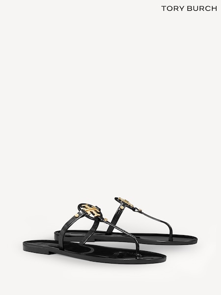 Tory Burch Black Mini Miller Flat Thong Sandals (AY4211) | £130