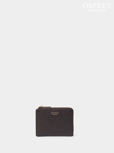 OSPREY LONDON The Buckley Leather 3/4 Zip Around Black Purse (AY4215) | £45
