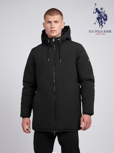 U.S. Polo Assn. Black Mens Smart Parka Jacket (AY4242) | £195