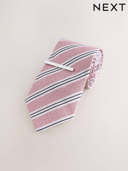 Pink Silk Design Tie (AY4249) | £26