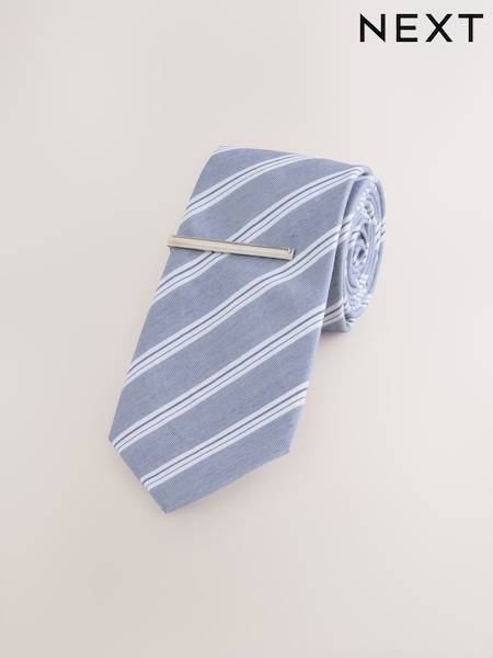 Blue Stripe Tie (AY4250) | £18