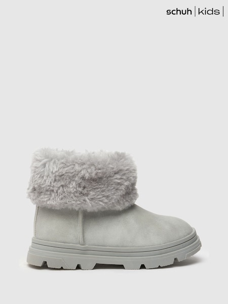 Schuh Grey Cherry Faux Fur Boots (AY4471) | £34