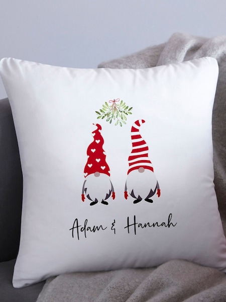 Personalised Christmas Couples Gonk 100% Cotton Cushion by Koko Blossom (AY4687) | £32