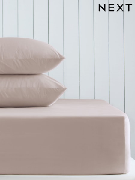 Blush Pink Cotton Rich Deep Fitted Sheet (AY4760) | £12 - £19