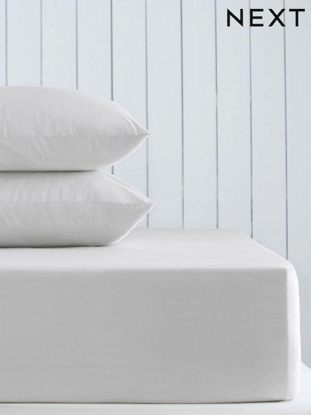 Silver Cotton Rich Deep Fitted Sheet (AY4765) | £12 - £17