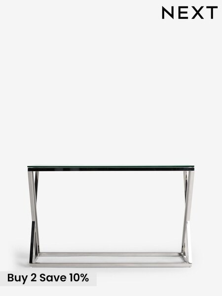 Silver Lucia Chrome Console Table (AY4776) | £399