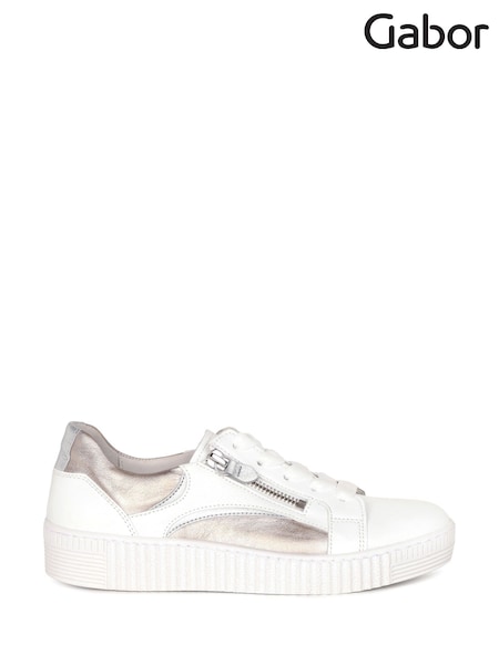 Gabor Wemo White and Metallic Muticoloured Trainers (AY4814) | £100