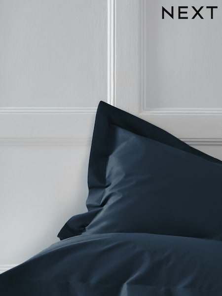 Set of 2 Navy Blue Cotton Rich Pillowcases (AY4817) | £7 - £9