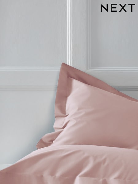 Set of 2 Blush Pink Cotton Rich Pillowcases (AY4820) | £7 - £9