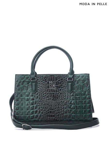 Moda in Pelle Large Blair Patent Croc Effect Tote Bag (AY4837) | £89