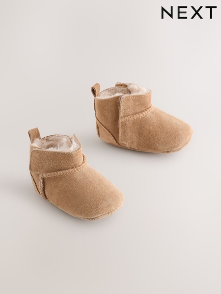 Tan Brown Baby Pull-On Boots (0-24mths) (AY4866) | £12
