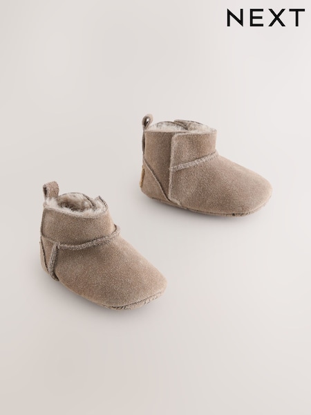 Mink Brown Baby Pull-On Boots (0-24mths) (AY4872) | £12