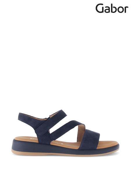 Gabor Blue Oporto Soft Nubuck Sandals (AY4896) | £85