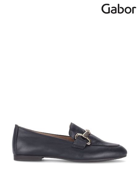 Gabor Blue Jangle Midnight Leather Loafers Shoes (AY4900) | £95