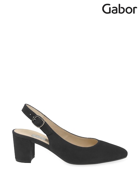 Gabor Black Helmsdale Suede Slingback Sandals (AY4903) | £95