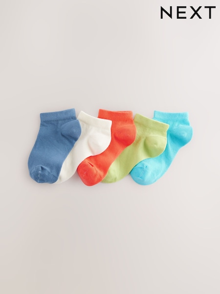 Bright Plains Cotton Rich Trainer Socks 5 Pack (AY5007) | £6 - £8