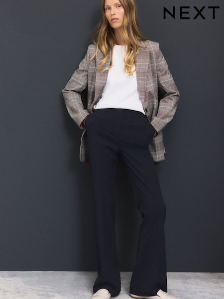 Navy Tailored Bootcut Trousers with Wool (AY5065) | £34