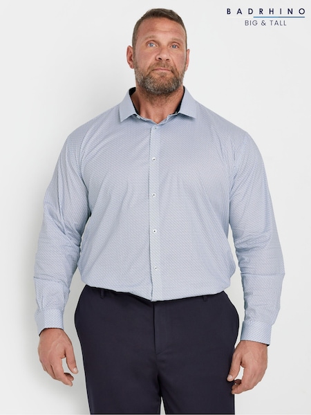 BadRhino Big & Tall Berry Blue Formal Shirt (AY5141) | £45