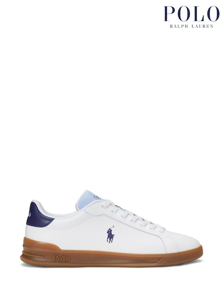 Polo Ralph Lauren White Heritage Court II Leather Trainers (AY5231) | £119
