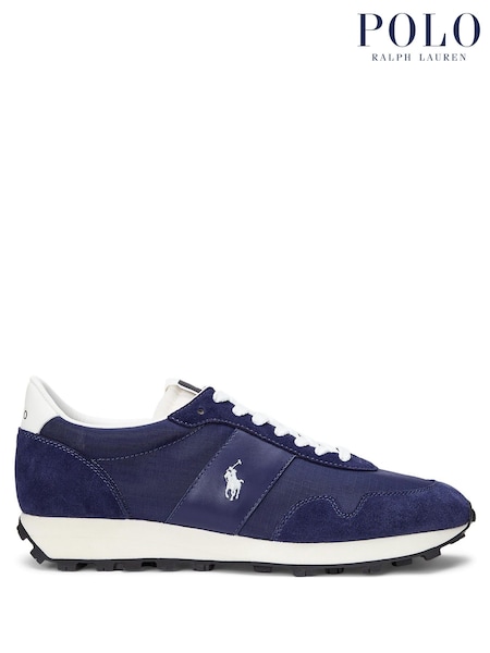 Polo Ralph Lauren Blue Trail 125 Suede Mesh Sporty Trainers (AY5253) | £129