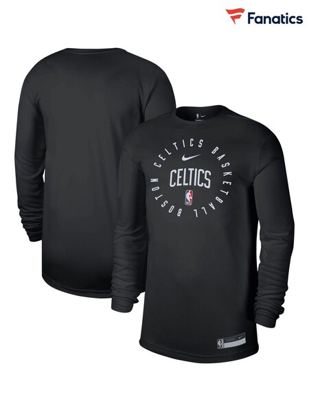 Fanatics NBA Boston Celtics Long Sleeve Practice Black Top (AY5338) | £38