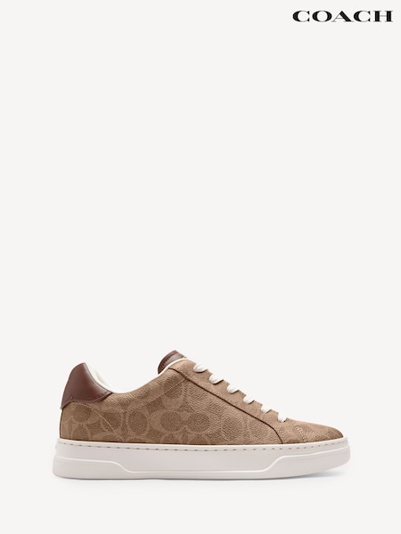 COACH Brown High Line Leather Trainers (AY5354) | £125