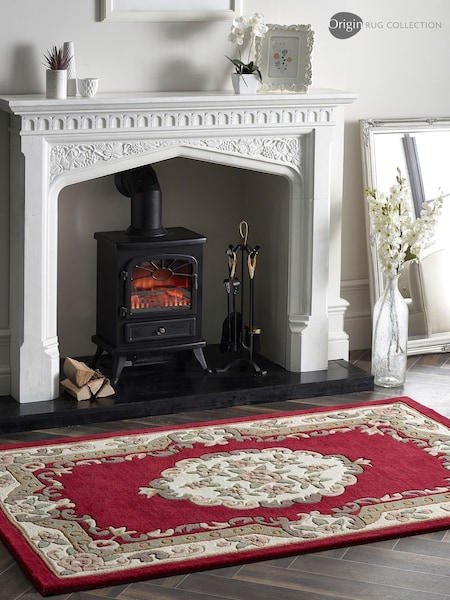 Origin Rug Collection. Red Shensi Wool Rug (AY5399) | £265