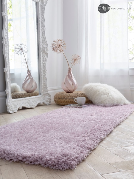 Origin Rug Collection. Pink Chicago Soft Shaggy Runner (AY5402) | £65