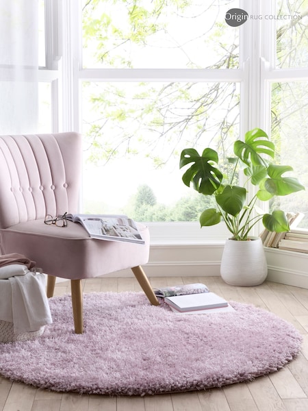 Origin Rug Collection. Pink Chicago Soft Shaggy Rug (AY5414) | £85
