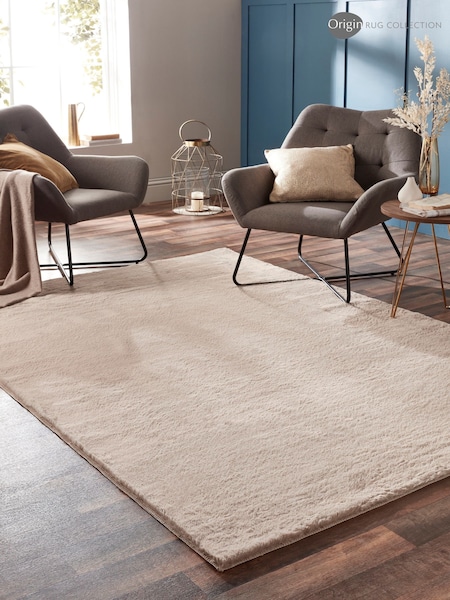 Origin Rug Collection. Brown Washable Faux Fur Rug (AY5421) | £40