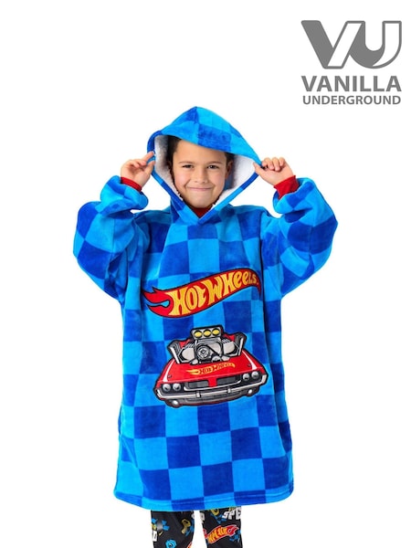 Vanilla Underground Blue Boys Hot Wheels Blanket Hoodie (AY5495) | £27