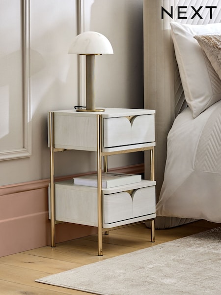 Light Evie Oak Effect Set of 2 Bedside Table (AY5557) | £375