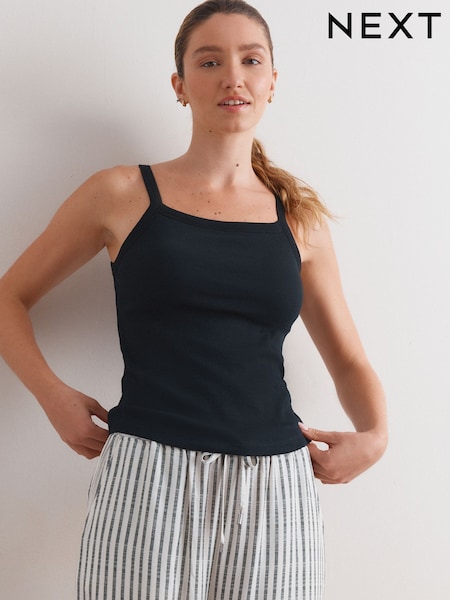 Black Hidden Support High Neck VestS (AY5653) | £18