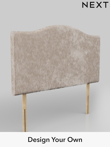 Distressed Velour/Mid Natural Arch Headboard (AY5785) | £460