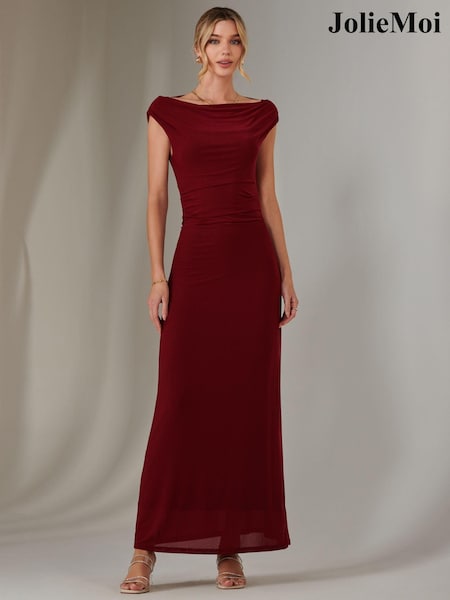 Jolie Moi Red Eva Round Neck Sleeveless Maxi Dress (AY5824) | £70