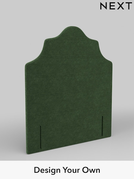 Luxe Chenille/Dark Green Grand Country Headboard (AY5889) | £525