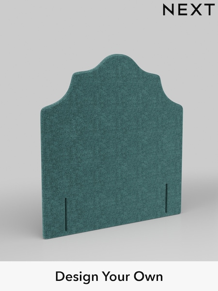 Plush Chenille/Dark Teal Green Grand Country Headboard (AY5907) | £510