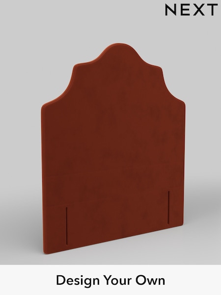 Plush Velvet Easy Clean/Ginger Orange Grand Country Headboard (AY5919) | £485