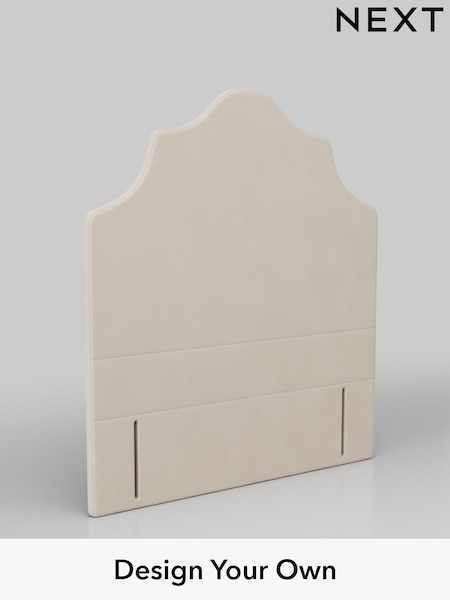 Plush Velvet Easy Clean/Oyster Grand Country Headboard (AY5921) | £510