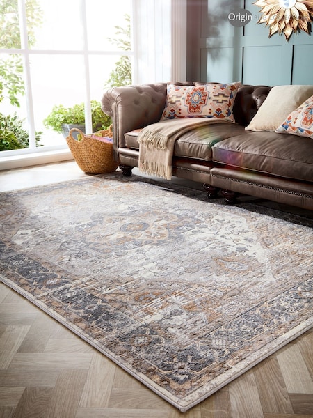 Origin Rug Collection. Grey Easy Care Alexandra Rug (AY5957) | £55 - £170
