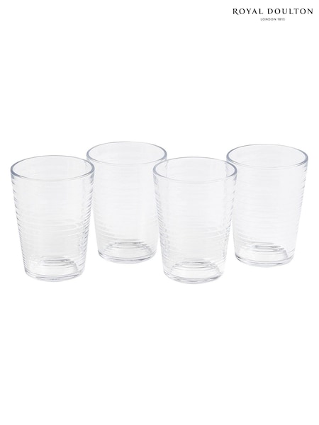 Royal Doulton Set of 4 Clear Maze Hiball Glasses (AY5995) | £50