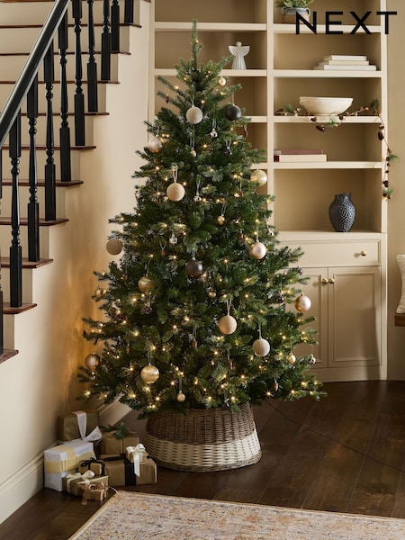 Green Nordmann Fir 7ft Pre Lit Christmas Tree (AY6028) | £190