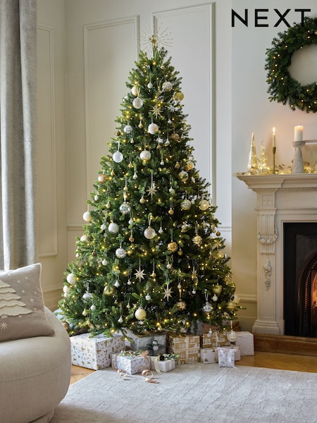 Green Collection Luxe Grand Fir Pre Lit 7ft Voice 8ft Activated Christmas Tree (AY6029) | £400