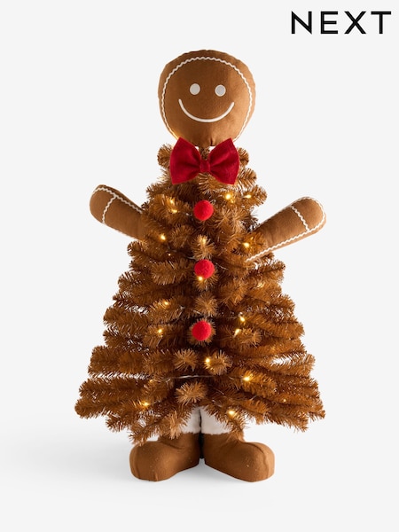 Brown 3ft Gingerbread Pre Lit Christmas Tree (AY6033) | £60