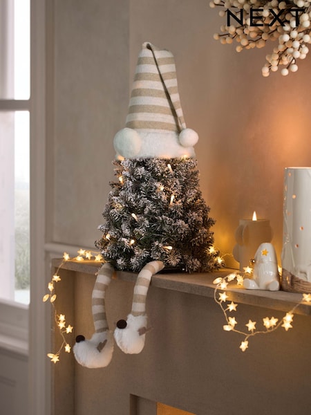 Natural 1.5ft Gonk Pre Lit Snowy Christmas Tree (AY6036) | £30