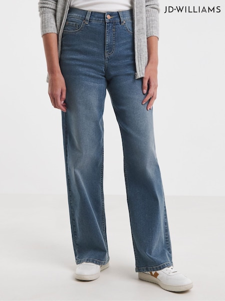 JD Williams Blue 24/7 Wide Leg Jeans (AY6155) | £26