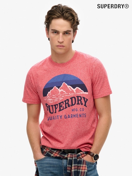 Superdry Red CL Great Outdoors Relaxed T-Shirt (AY6409) | £30