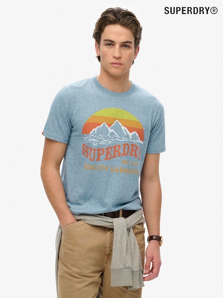 Superdry Blue CL Great Outdoors Relaxed T-Shirt (AY6427) | £30